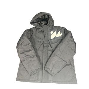 Without Walls NWOT Men's Hooded Puffer Winter Jacket in Black/White Size Large